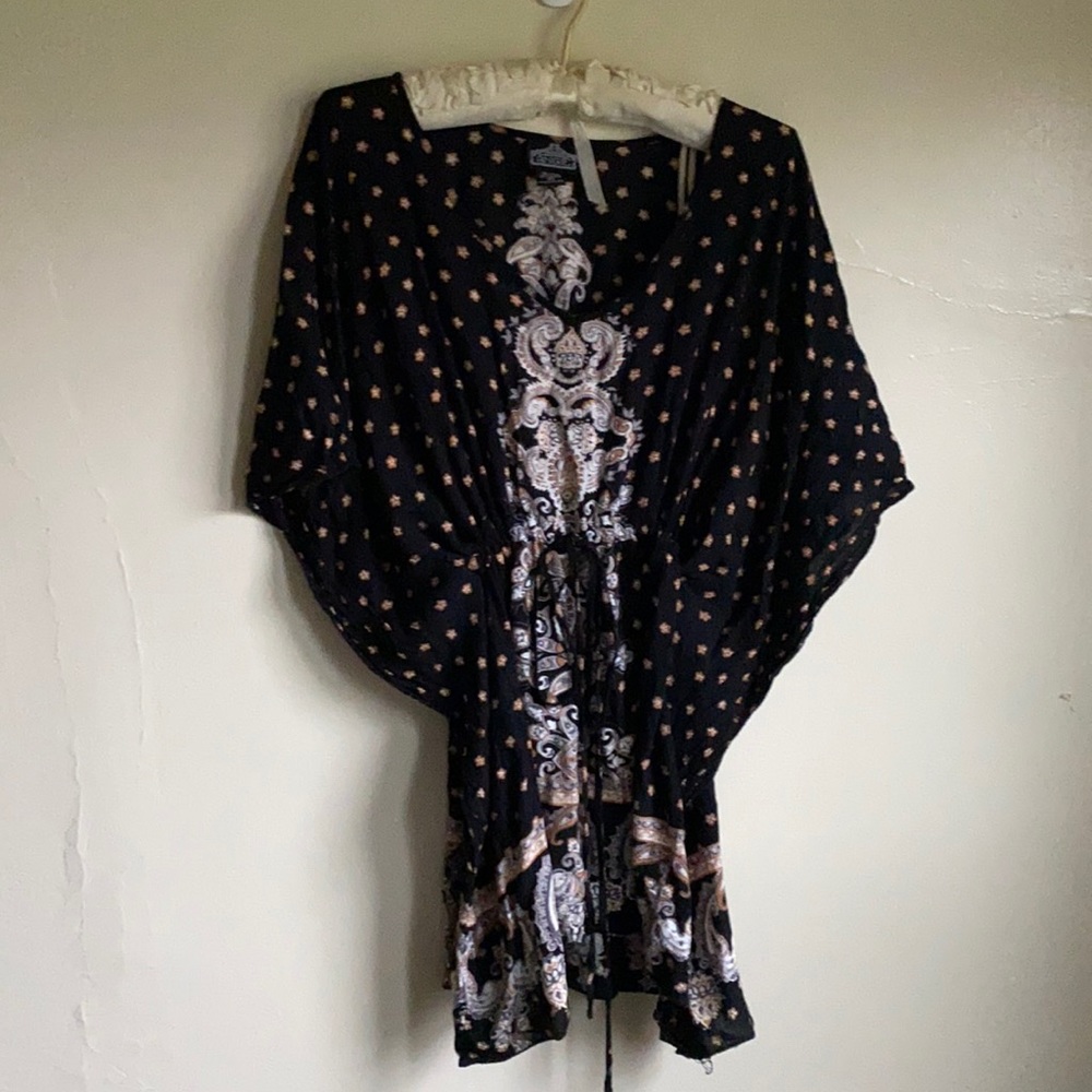 Angie black boho dress XS